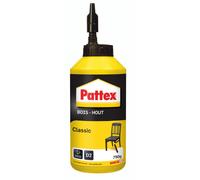 Pattex Colle Bois Classic (biberon de 750 g) Hautement résistante, Vinylique pour montage, Assemblage, Placage ou Contrecollage sur bois