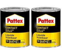 Pattex Colle contact liquide type néoprène - idéal pour l'assemblage et le placage sur tout type de matériaux - Peut être appliqué au pistolet - 650 g (Lot de 2)