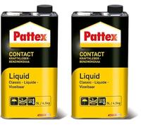 Pattex Colle contact type néoprène- Formule Liquide tous matériaux- bidon 4,5 kg (Lot de 2)