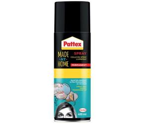 PATTEX COLLE EN SPRAY PERMANENT 4015000431828 HENKEL MADE AT HOME TRANSPARENT AEROSOL GLUE MAISON BRICOLAGE AUTO 400ML TRAVAUX COMASOUND KARTEL CSK ONLINE