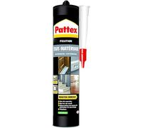 PATTEX Colle Fixation Tous Matériaux, colle blanche, colle polymère pour fixation en intérieur et extérieur - Cartouche 450g, Blanc