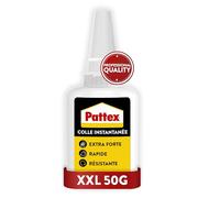 Pattex Colle Instantanée Extra Forte 50 g - Colle cyanoacrylate multi-matériaux pour plastique, métal, céramique, bois - Adhésif étanche à séchage rapide pour une précision professionnelle