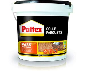 PATTEX Colle Parquets P685 - Colle polymère pour tout type de parquet et longueur de lame - Convient sur sols chauffants, assure un collage élastique puissant et durable - Seau 7 kg