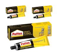 Pattex Colle puissante Classic, Colle extrêmement forte pour une résistance maximale, colle universelle pour une utilisation universelle, colle haute chaleur, 3 x 50 g