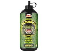 Pattex Crocodile Power Colle à Bois Performante Pour l'Intérieur et l'Extérieur - Séchage Transparent et Résistante à l'Eau - 1 Flacon de 225 g