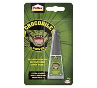 Pattex Crocodile Power Colle instantanée extra forte - Colle multi-usages à séchage rapide - Pour métal, bois et plus - Imperméable et transparent - 1 x 10 g