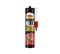 Pattex Mille Nail Extreme, adhésif de montage solide, colle forte pour l'intérieur et l'extérieur, adhésif d'étanchéité résistant à l'eau et aux UV, blanc, 1 x 460 g cartouche
