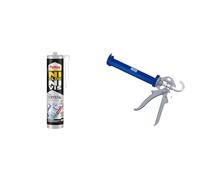 Pattex Ni Clou Ni Vis | Fix Crystal (cartouche de 290 g) - Colle de fixation extra forte & Alyco 198805 Pistolet renforcé de 225 mm pour tubes de silicone et mastic