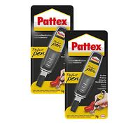 Pattex Perfect Pen, colle secondaire extra forte et précise pour des dosages précis et des stylos super adhésifs pour matériaux tels que le bois, le caoutchouc et la porcelaine, 2 x 3g, Noir , 1