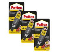 Pattex Perfect Pen, colle secondaire extra forte et précise pour des dosages précis et des stylos super adhésifs pour matériaux tels que le bois, le caoutchouc et la porcelaine, 3 x 3g, Noir , 1