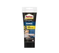 Pattex Power - Colle de Montage 250 g Avec Forte Adhérence Initiale, Pour Matériaux Absorbants, Intérieur & Extérieur