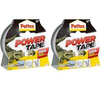 Pattex Power Tape - Adhésif de réparation extra fort blanc (rouleau de 10 m) - Ruban adhésif toilé tous supports - Rouleau adhésif pour charges lourdes (Lot de 2)