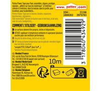 Pattex Power Tape - Adhésif de réparation super puissant multi-usages en PVC blanc - Rouleau de 10 mètres (50 mm x 10 m)