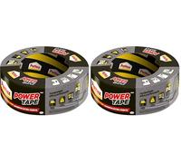 Pattex Power Tape, Ruban adhésif gris de 50m, extra fort pour charges lourdes, Bande adhésive toilée tous supports, Rouleau adhésif étanche (Lot de 2)
