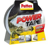 Pattex Power Tape, Ruban adhésif transparent de 10m, extra fort pour charges lourdes, Bande adhésive toilée tous supports, Rouleau adhésif étanche