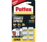 Pattex Powerknete Repair Express, 6x 5 g de pâte à modeler préportionnée pour coller & réparer, colle époxy pour de nombreux matériaux, pâte à modeler pouvant être peinte et poncée