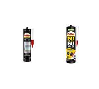 Pattex PVC & ALU, mastic colle pour fixations sur PVC & Aluminium, collage sur supports humides, 450 g & Ni Clou Ni Vis Extra Fort & Rapide, colle de fixation surpuissante, cartouche 380 g