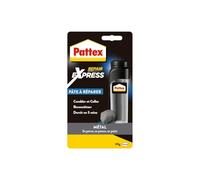 Pattex Repair Express, Pâte à Réparer, Époxy pour Métal, Tube 48g, Métal | Pâte plasticine, Résine époxy bi-composante avec particules de métal, Sèche en 5 minutes, Peut être peint, poncé et percé