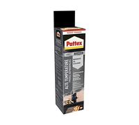 Pattex Silicone scellant haute température rouge, jusqu'à 250°, acétique, pour maçonnerie, plastique, métal, verre et céramique, idéal pour cheminée, poêles et four, tube de 70 ml