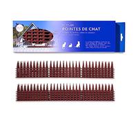 PATTLER 12 pièces de 3 Rangées de Pointes en Plastique, Répulsif Oiseaux, Clôtures, Pointes pour Chats, Pic Anti Pigeon, Repulsif Chat Exterieur Pics Anti Oiseau, Anti Anti Pigeons pour Balcon