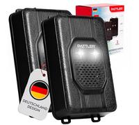PATTLER® Anti Rongeur avec lumière | Repulsif Ultrason Anti Loir et Anti Martre | Anti Martre Voiture avec Alimentation par Batterie de Voiture 12V, Piles AA ou USB | Anti Rongeur Voiture | 2 Unité