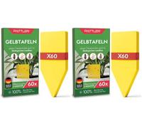 Pattler Piège à Moucherons Plantes Intérieur - 60 Unités. Anti Moucherons Plantes Intérieur Jaune Collant, Attrape Moucheron Efficace pour Terreau et Pots, Piège Jaune Double Face (Lot de 2)