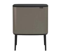 Brabantia Poubelle Bo Touch Bin 34 L (11+23 L) Gris 316142