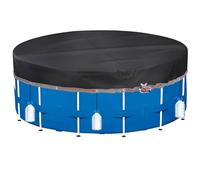 PATWING Bâche de Piscine Ronde 610 Oxford 420D Ø610 pour Piscine Ø550-610cm | Noir, résistante aux UV œillets noirs, résistante aux déchirures, été/hiver, compatible INTEX & BESTWAY