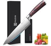 PAUDIN Couteau de Chef, couteau de cuisine 8 pouces professionnel, couteau de Chefs Ultra tranchant avec lame longue durée, couteau à découper en acier inoxydable à haute teneur en carbone