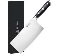 PAUDIN D4 Couteau de Chef Chinois Professionnel 18 cm – Couteau de Cuisine – Manche Ergonomique Noir