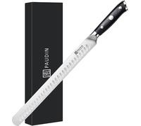 PAUDIN D8 Couteau à Jambon 30 cm – Couteau de type japonais – Couteau à Trancher – Manche Ergonomique Noir
