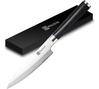 PAUDIN M3 Véritable Couteau Petty 12,5 cm – Couteau d’Office Japonais Classique – Aiguisage Unilatéral – Polyvalent pour Épluchage et Découpe Fine