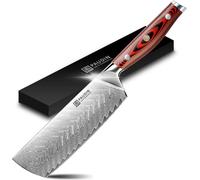 PAUDIN P5 – Couteau Nakiri 17,5 cm – Couteau de Chef – Couteau à Légumes – Couteau de type japonais – Acier Damas – Ergonomique