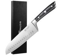 PAUDIN Santoku Couteau japonais 17 cm Couteau de cuisine professionnel en acier inoxydable à haute teneur en carbone allemand tranchant super dur durable manche ergonomique