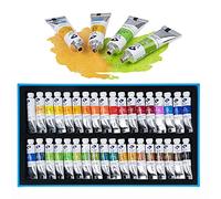 Paul Rubens Lot de 36 tubes de peinture aquarelle 5 ml avec boîte de rangement, pigments riches pour étudiants et débutants