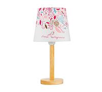 Pauleen 48045 Cute Flower Max. 20W luminaire à Poser E27 Lampe Chambre d'enfant Fleurs Rose Tissu/Bois sans Ampoule, Métal, Blanc, Multicolore