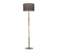 Pauleen 48115 Grand Purity lampadaire Max 20 W E27 Gris/Esthétique Bois 230 V Tissu/Métal