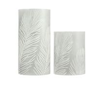 Pauleen 48117 Cosy Feather Candle Cire avec Pile avec minuterie de 6 Heures Bougies LED kit de 2, 0.4 W