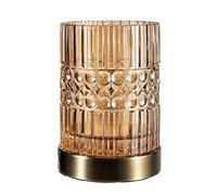 Pauleen 48126 Crystal Elegance lampe à poser luminaire verre max 25W E27 Verre/Ambre/Laiton Luminaire à poser 230 V