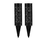 Pauleen 48171 Kit de 2 piquets solaires à planter Sunshine Purity, noir, éclairage extérieur, métal, plastique, solaire 1800K