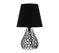 Pauleen 48210 Lampe à poser Black Brilliance 20 watts max. noir, tissu, métal E27