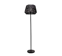 Pauleen 48227 Timber Pearl Max. 20 Watt Noir Lampadaire au Look bohème en Papier tressé, métal E27, Papiergeflecht, Floor Lamp