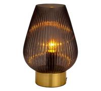 Pauleen 48158 Crystal Gloom lampe à poser Anthracite Luminaire à poser style cristal max 40W E14 Verre fumé/Laiton 230 V Verre