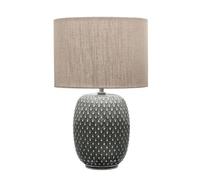 Pauleen Lam À Pos Pretty Classy Max60w E27 Céramique/Tissu Gris/Beige 230v
