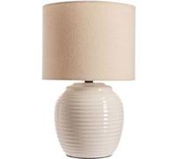Pauleen Lampe à poser Lovely Charm Tissu/Céramique E14 max. 20W Beige/Crème