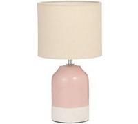 Pauleen Lampe À Poser Sandy Glow Max20w E14 H33cm Tissu/Céramiq Beige/Rose 230v