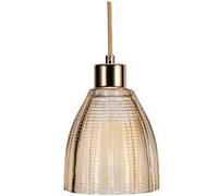 Pauleen Suspension Gleaming – verre doré / laiton – E27 max 25W – 230V