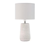 Pauleen Lampe À Poser Pretty Purity Max20w E14 Tissu/Béton Blanc/Gris 230v