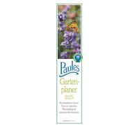 Paules Planificateur de jardin 2025 - Planificateur mural à rayures - Calendrier de cuisine - 11,3 x 49,5 cm