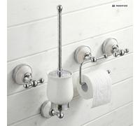 PaulGurkes Accessoires de salle de bain Nostalgie Retro Crochet Brosse WC Support papier toilette